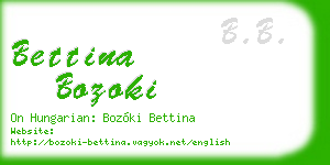 bettina bozoki business card